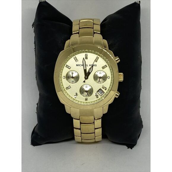 Michael Kors MK5132 Women's Gold Stainless Steel Analog Dial Quartz Watch VK202 - Picture 1 of 12